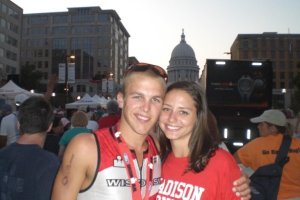 Allison and I at IRONMAN Wisconsin 2009